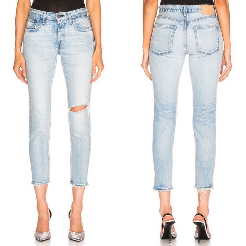 MOUSSY VINTAGE Vivian Distressed Skinny Jeans In Light Blue SIZE 25 - Picture 5 of 15